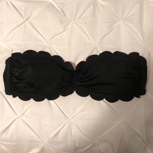 Scalloped Trim Bandeau Bikini Top